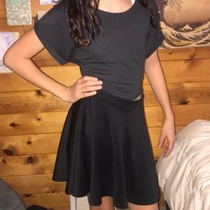 Black mini skirt